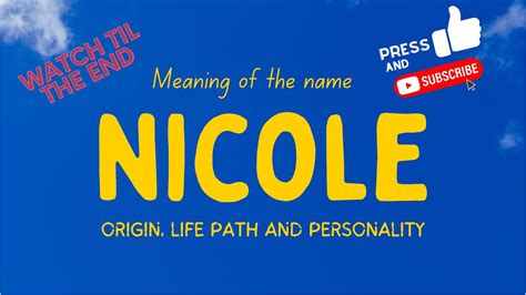 nycholea|nicole name personality.